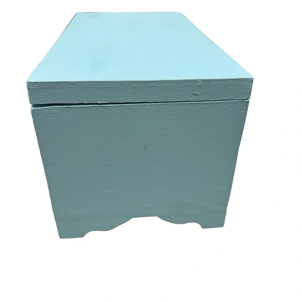 Beautiful Light Blue Jewelry Box Hand Crafted New